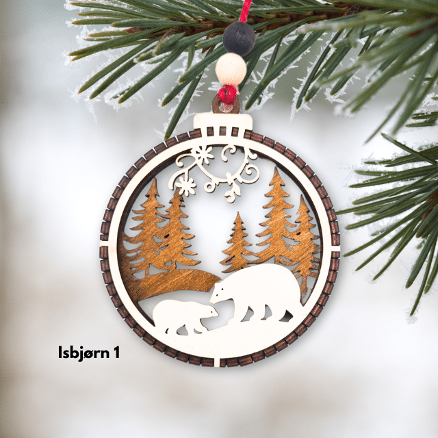 Julekuler i tre – ornament